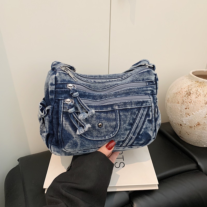Luxury Bags Denim - Bolsa de Ombro Transversal Feminina Estilo