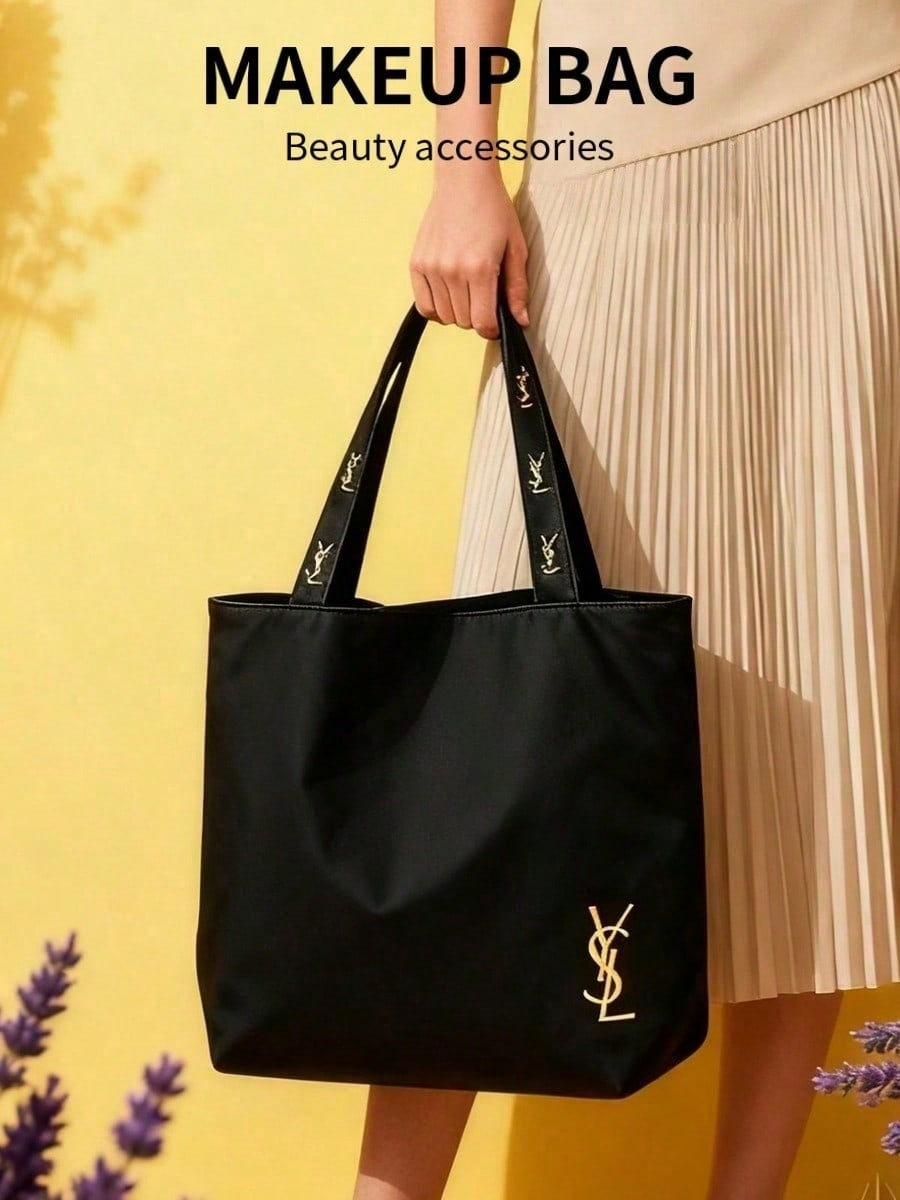 Luxury Designer Bags Ysl - Bolsa de ombro de lona preta