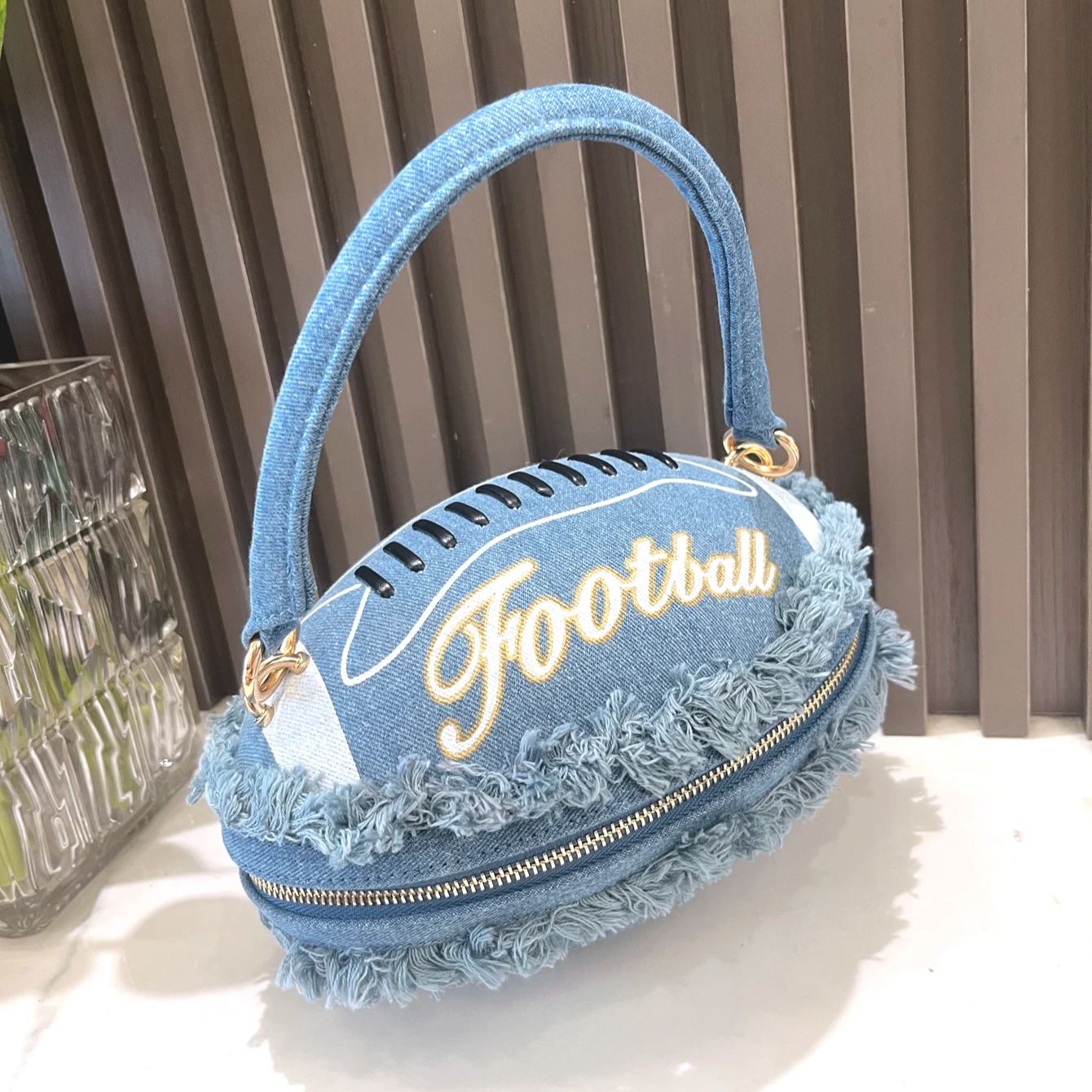 Luxury Bags Denim - Bola Forma Evening Clutch Bag para