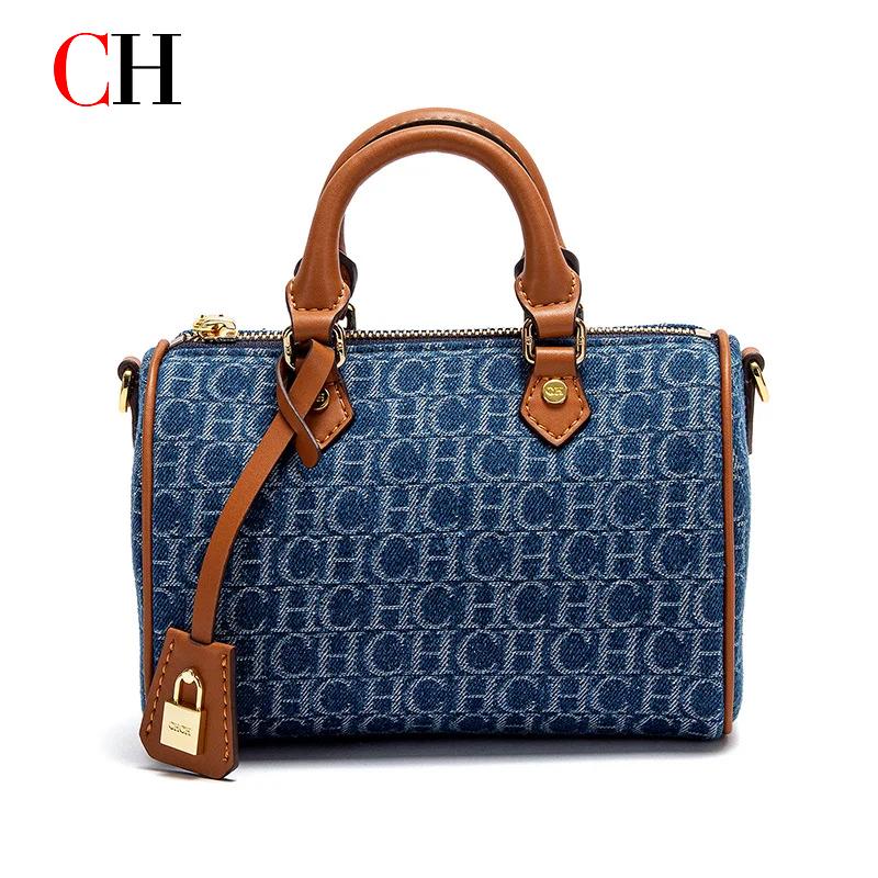 Luxury Bags Denim - Bolsa Boston Vintage em Denim para