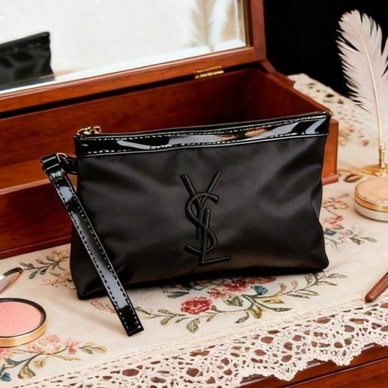 Luxury Designer Bags Ysl - Bolsa Cosmética Clássica YSL para Mulheres,