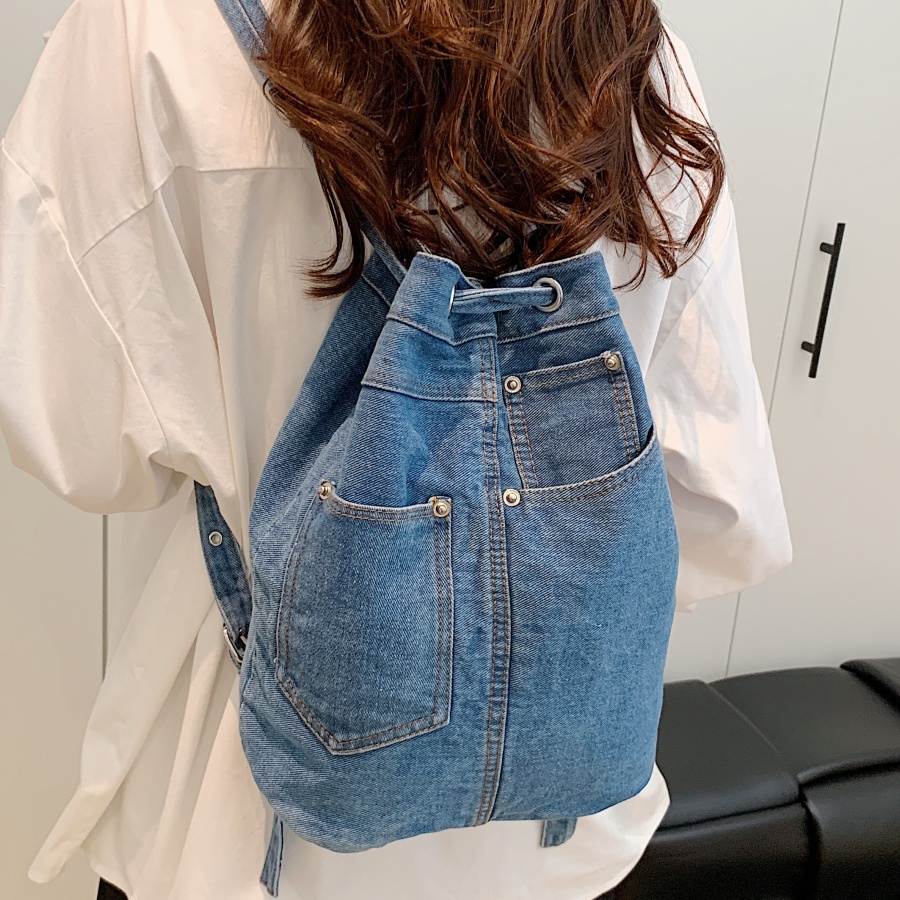 Luxury Bags Denim - Mochilas Femininas de Denim, Mochila Casual