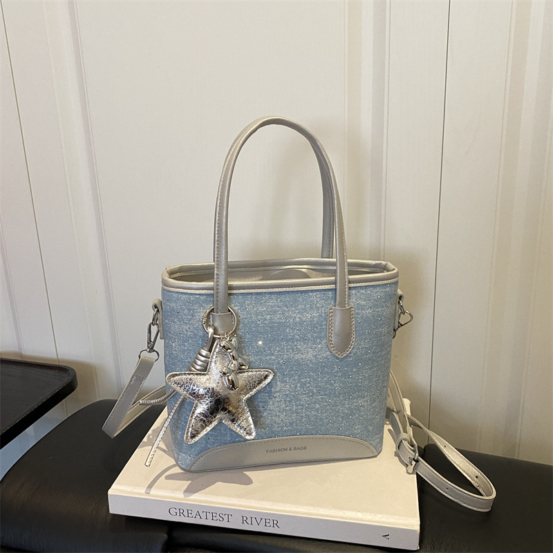 Luxury Bags Denim - Bolsa de Ombro de Designer em