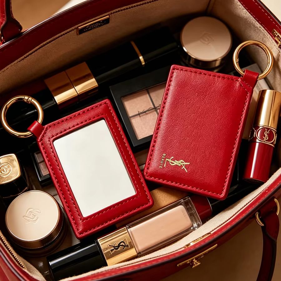 Luxury Designer Bags Ysl - Espelho de Maquiagem de Bolso Quadrado