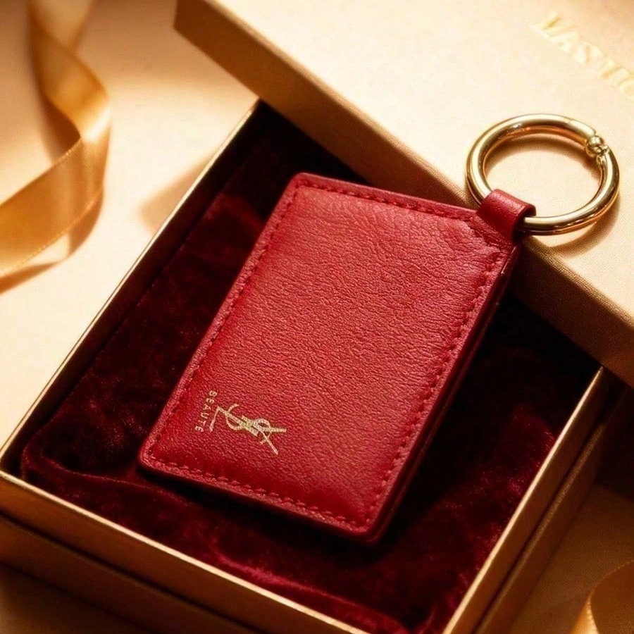Luxury Bags Leather - Espelho de Maquiagem Mini Quadrado de