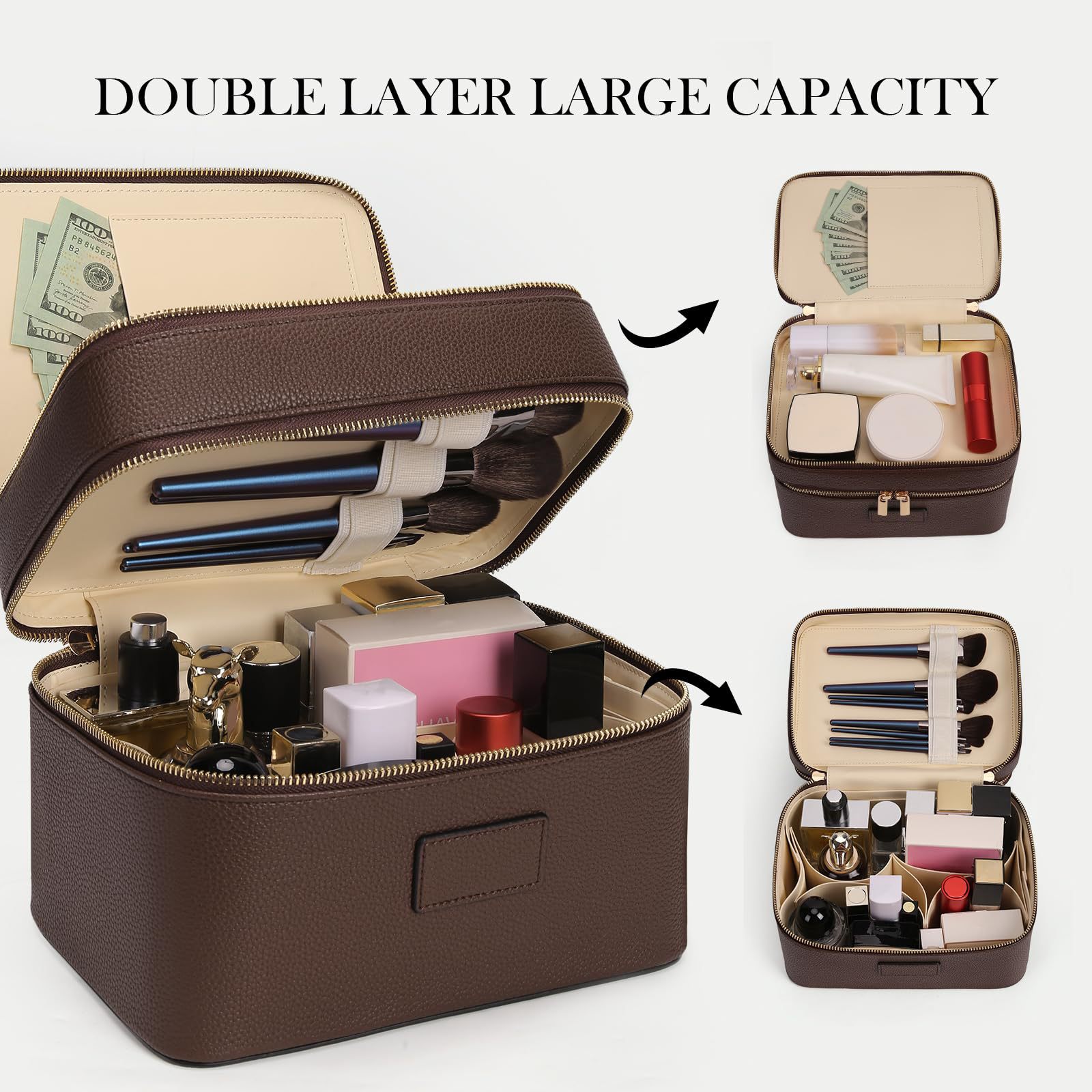 Bolsa de Cosméticos de Luxo de - Luxury Bags Leather avaliação e preço