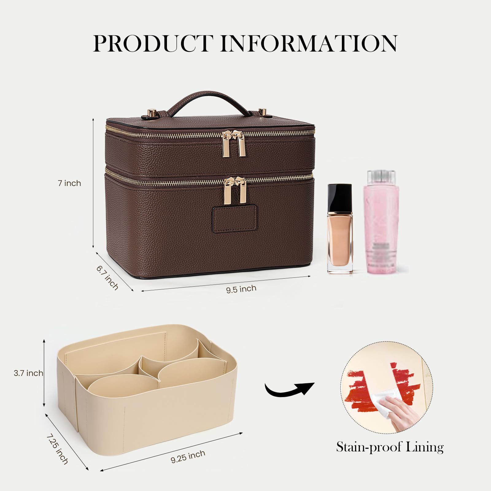 Bolsa de Cosméticos de Luxo de - Luxury Bags Leather avaliação e preço