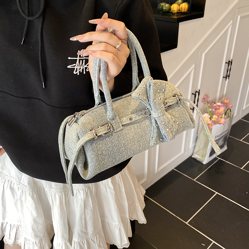 Bolsa Pequena Sweetie Bowknot  - Luxury Bags Denim avaliação e preço