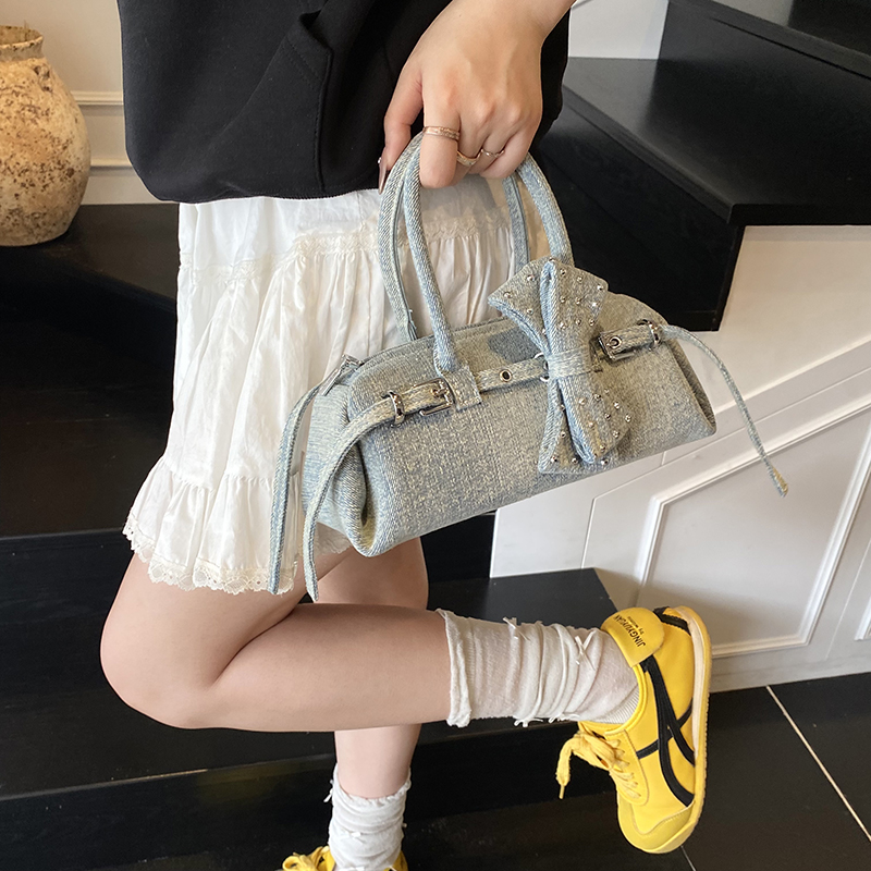 Bolsa Pequena Sweetie Bowknot  - Luxury Bags Denim avaliação e preço